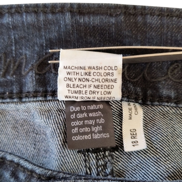 Maurices Dark Blue Skinny Jeans with Embellished Pockets Size 18 - Picture 7 of 7